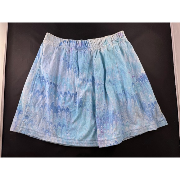 Dharma Trading Co. Other - Shirleighs Marbled Art Blue Cotton Skirt Kids Medium Handmade